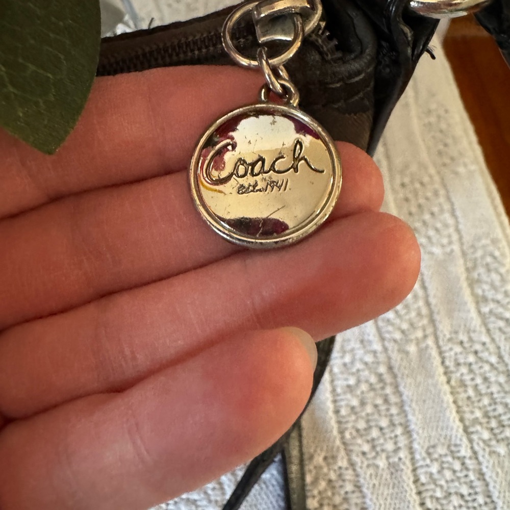 Coach Black/Brown Signature Crossbody Bag - Picture 5 of 6